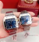 Japan Grade Cartier Santos De Cartier Blue Roman Dial Watch 39mm or 35mm